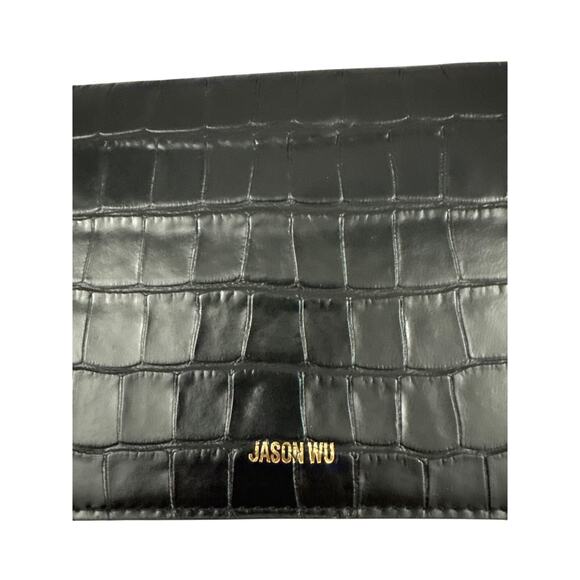 Jason Wu Elsa Croc Embossed Large Leather Wristlet - Picture 4 of 8